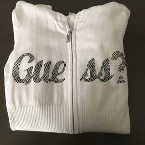 GUESS tight zip up with hoodie
